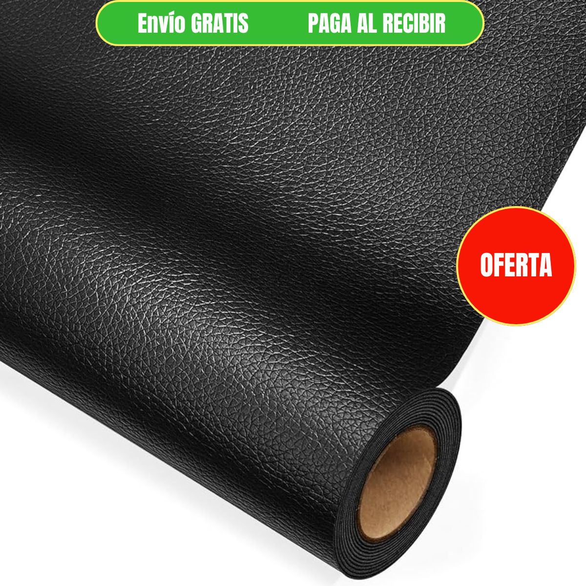 Adhesivo Reparador de Cuero NEGRO 50x150cm - ¡OFERTA!