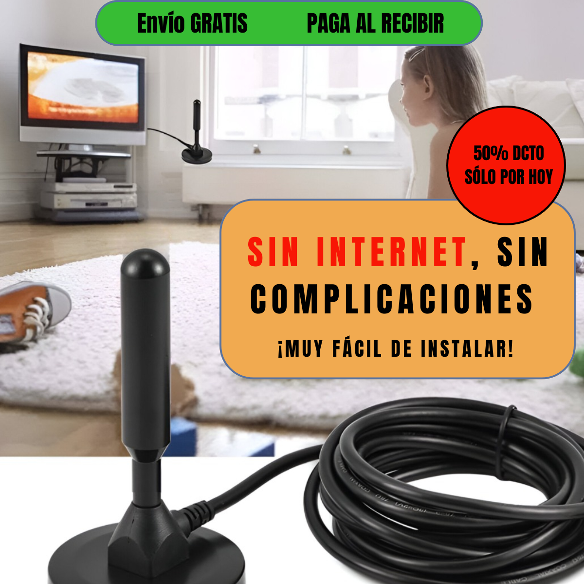 Antena digital HD Señal libre y gratis