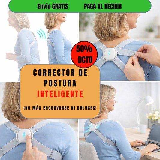CORRECTOR DE POSTURA INTELIGENTE CUANDO TE ENCORVAS - 50%OFF
