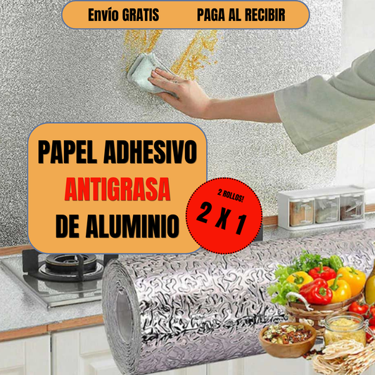 ALUMINIO ADHESIVO ANTIGRASA 50% OFF